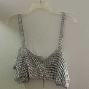 H&M Rhinestone Crop top never worn.